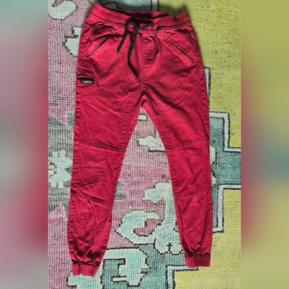 Mens Flag Nor Fail Red Cargo Pants Sz XS